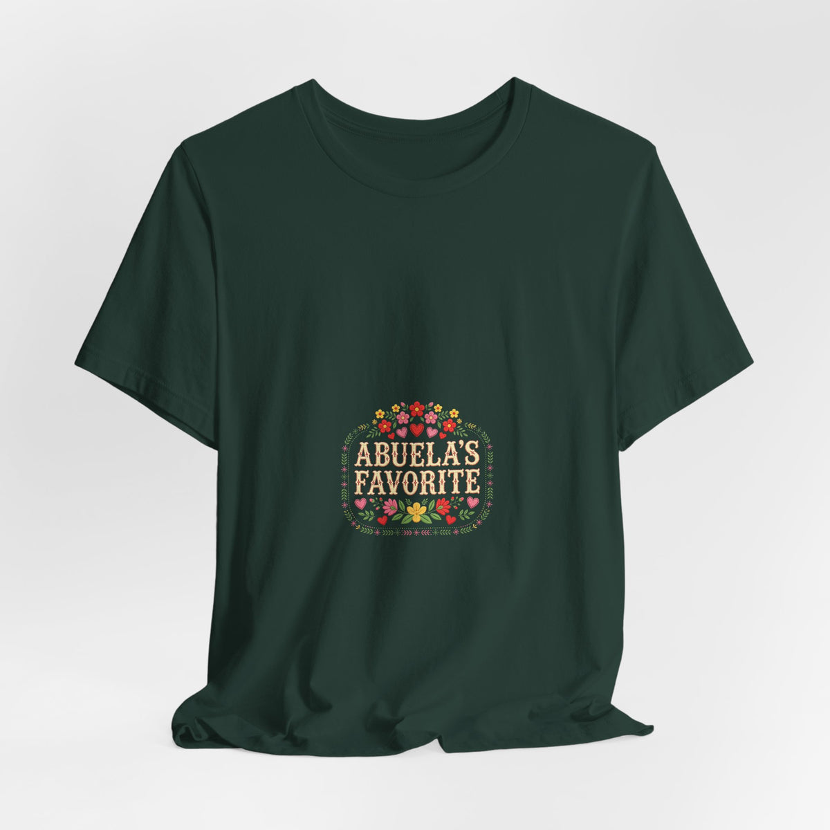 Abuela's Favorite Shirt, Mexican Embroidery Floral Tee, Latina Grandma Gift, Orgullo Latino Shirt