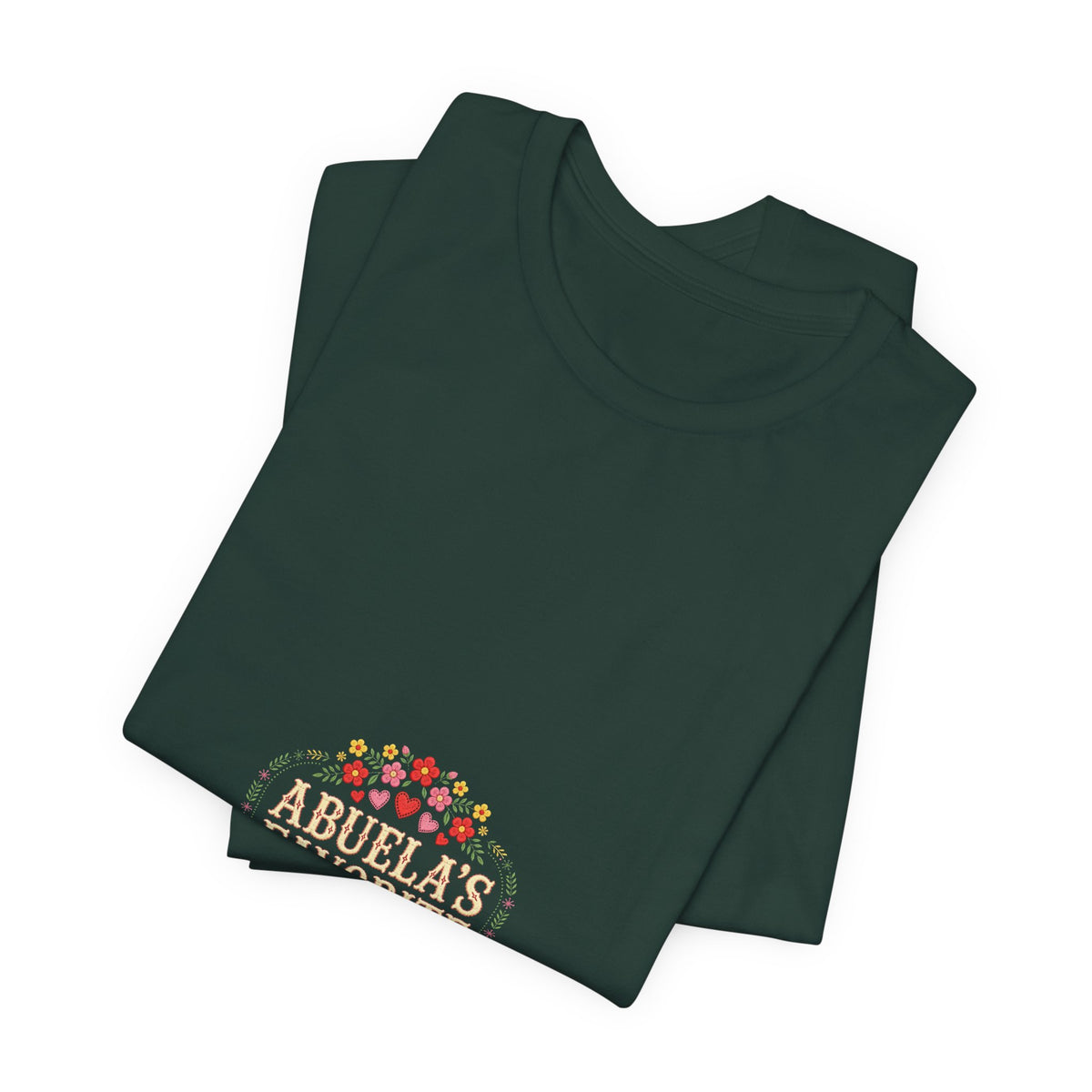 Abuela's Favorite Shirt, Mexican Embroidery Floral Tee, Latina Grandma Gift, Orgullo Latino Shirt