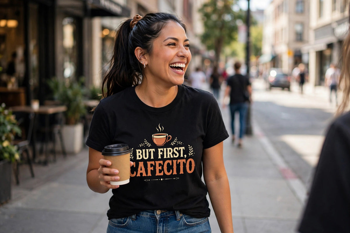 But First Cafecito Shirt, Funny Latino Coffee T-Shirt, Spanish Cafecito Tee, Latina Gift for Mom