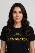 Bendecida Shirt, Blessed Latina T-Shirt, Gold Glam Latina Tee, Regalo para Ella