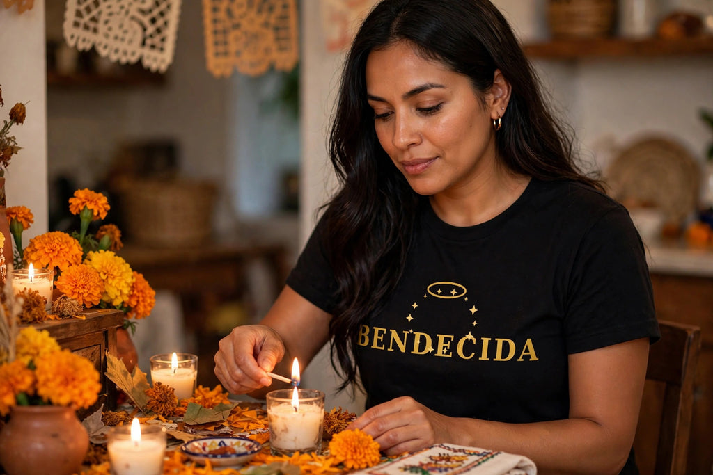 Bendecida Shirt, Blessed Latina T-Shirt, Gold Glam Latina Tee, Regalo para Ella