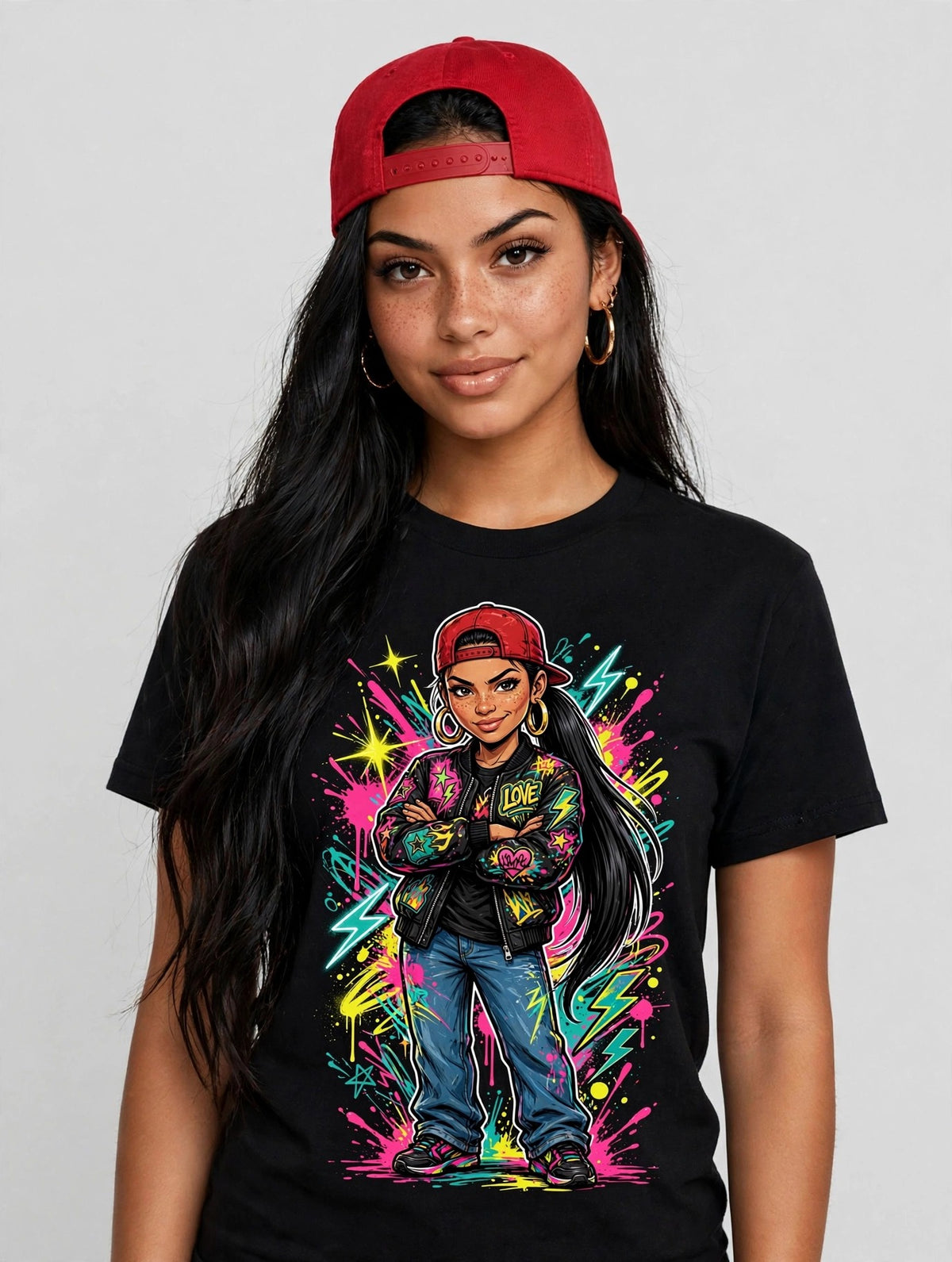 Chingona Latina Shirt Black | Camiseta Negra Chica Chingona Urbana