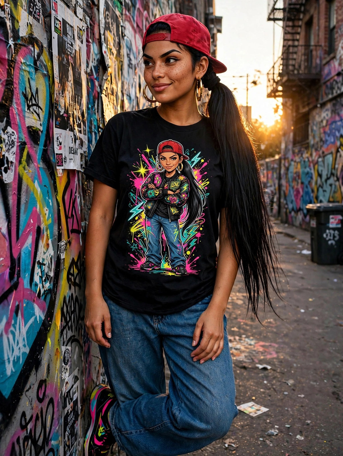 Chingona Latina Shirt Black | Camiseta Negra Chica Chingona Urbana