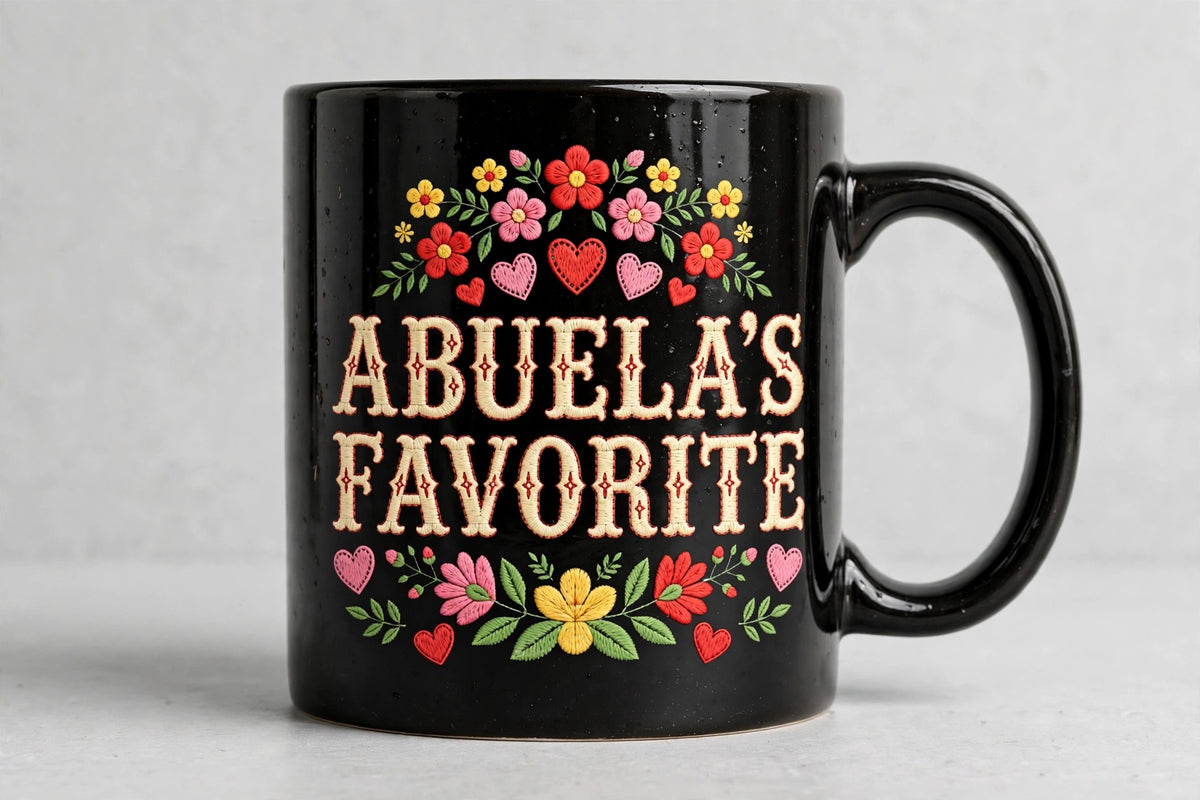 Abuela's Favorite Mug | Taza Negra Regalo para Abuela