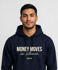 Money Moves In Silence Hoodie | Motivational Streetwear Hoodie for Men | Inspirational Hustle Hoodie | Entrepreneur Gift for Him | Razvia