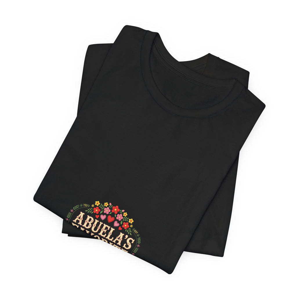 Abuela's Favorite Shirt, Mexican Embroidery Floral Tee, Latina Grandma Gift, Orgullo Latino Shirt