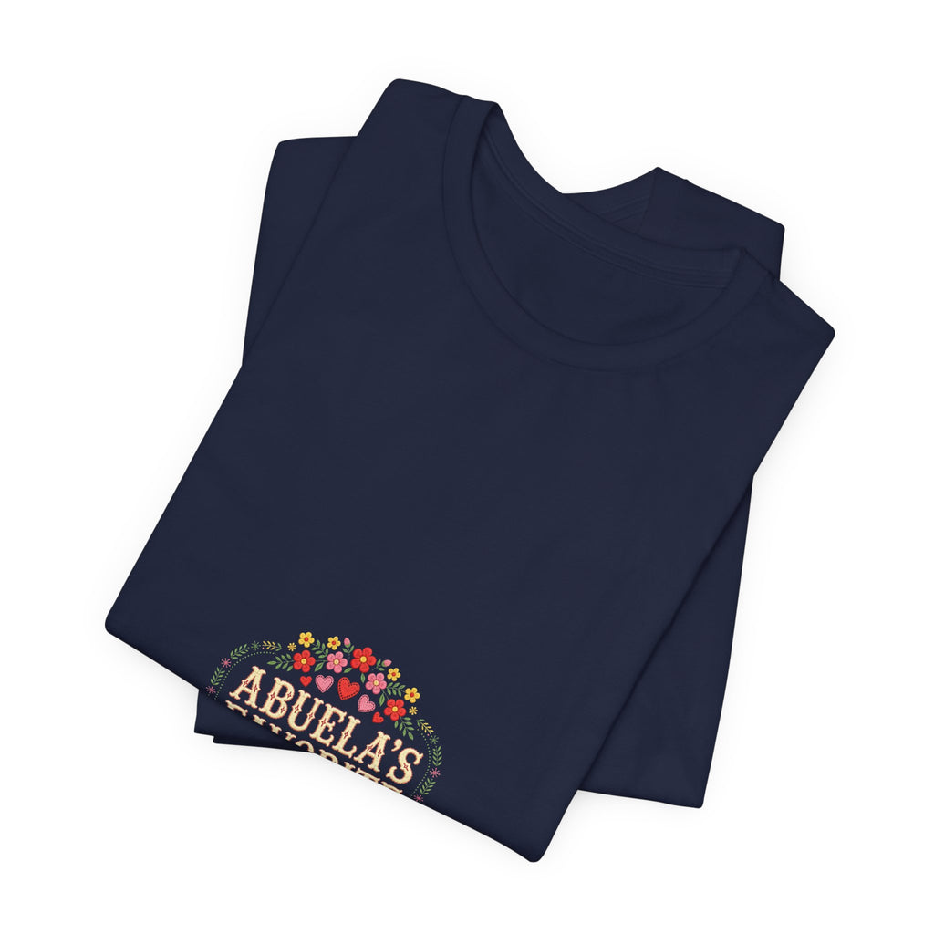 Abuela's Favorite Shirt, Mexican Embroidery Floral Tee, Latina Grandma Gift, Orgullo Latino Shirt