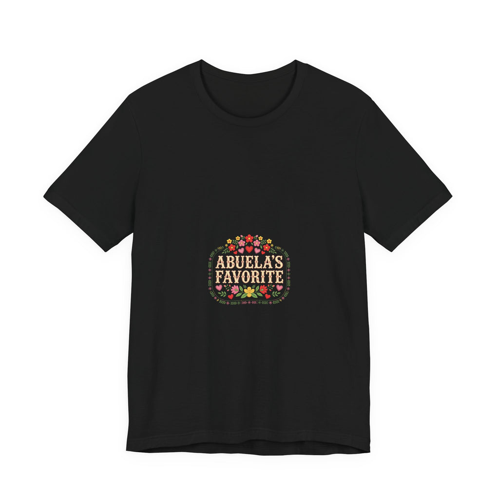 Abuela's Favorite Shirt, Mexican Embroidery Floral Tee, Latina Grandma Gift, Orgullo Latino Shirt