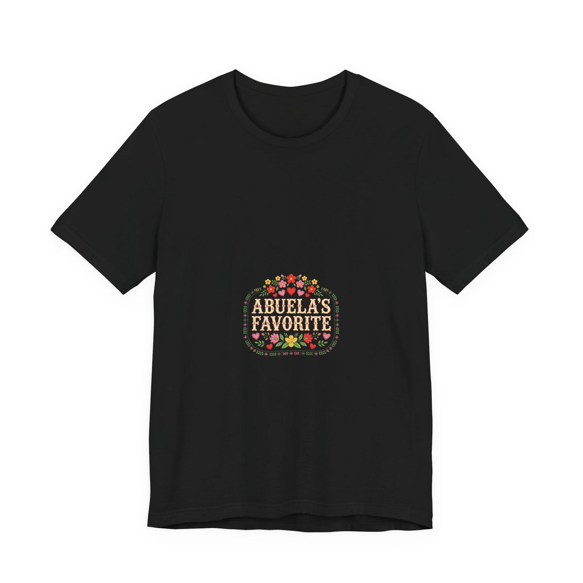 Abuela's Favorite Shirt, Mexican Embroidery Floral Tee, Latina Grandma Gift, Orgullo Latino Shirt